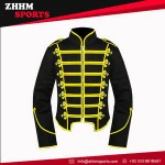 Mens Handmade Black & Golden Parade Military Marching Band Drummer Jacket