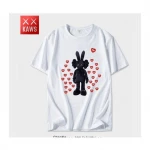 Mens T-Shirt Polo Kaws American Cotton Shirts Round Neck White Black Men Women Lovers Loose Short Sleeve Simple Shirt Size M-5Xl