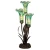 Import Mercury Glass 3 Lily Uplight Accent Lamp Teal from India