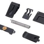 Metal Mini Holster Belt Clip Flat Base Hard Spring Steel Belt Clip for Knife Sheaths, Wallets, & Pouches
