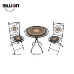 Metal Mosaic 2 Seater Bistro Set Patio Garden Outdoor Furniture Patio Furniture
