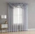 Import Metallic Silver Foil  Sheer Curtains 63 Inch Length Rod Pocket Window Curtains 2 Voile Sheer Panels, 52 x 63 Inch from China