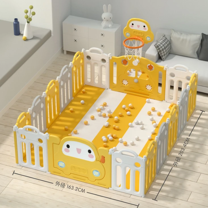 MH175  MXHAPPY Yellow White  Baby Playpen  Play Yard Fence Indoor Playpen Play Gate Portable playpen