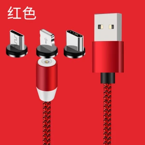 Micro IOS Type-C Phone Fast Charging Magnetic Cable Stock Round Magnetic Phone Cable