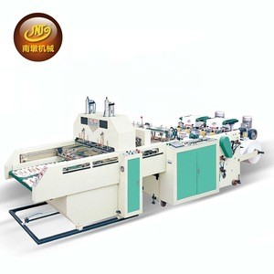 microcomputer fully automatic 2 lines high speed pp t-shirt bag making machine with heat sealing and cutting function