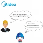 Midea hvac system Large Capacity Air cooled Scroll water chiller For engineering project