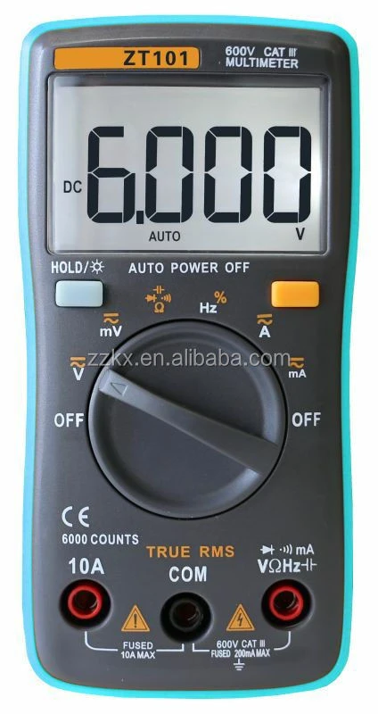 Mini Multimeter With Backlight and Data Hold ZT101