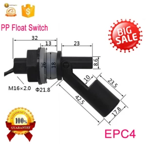 Mini PP Side mount magnetic float level switch M16*20 EPC4