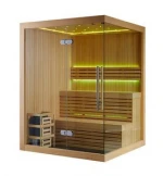 Mini Size Ceder Wood High Quality HARVIA Heater Dry Leisure Sauna Cabin (M-6031)