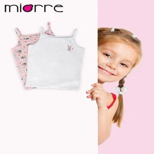 MIORRE OEM NEW 2017 KID&#039;S GIRL TOPS &amp; T-SHIRTS COLLECTION FLORAL PATTERNED UNDERSHIRT CAMI TANK TOP &amp; UNDERWEAR SET