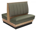 Modern Cafe Shop Sofa Two Side Fabric Upholstery Restaurant Booth Seating