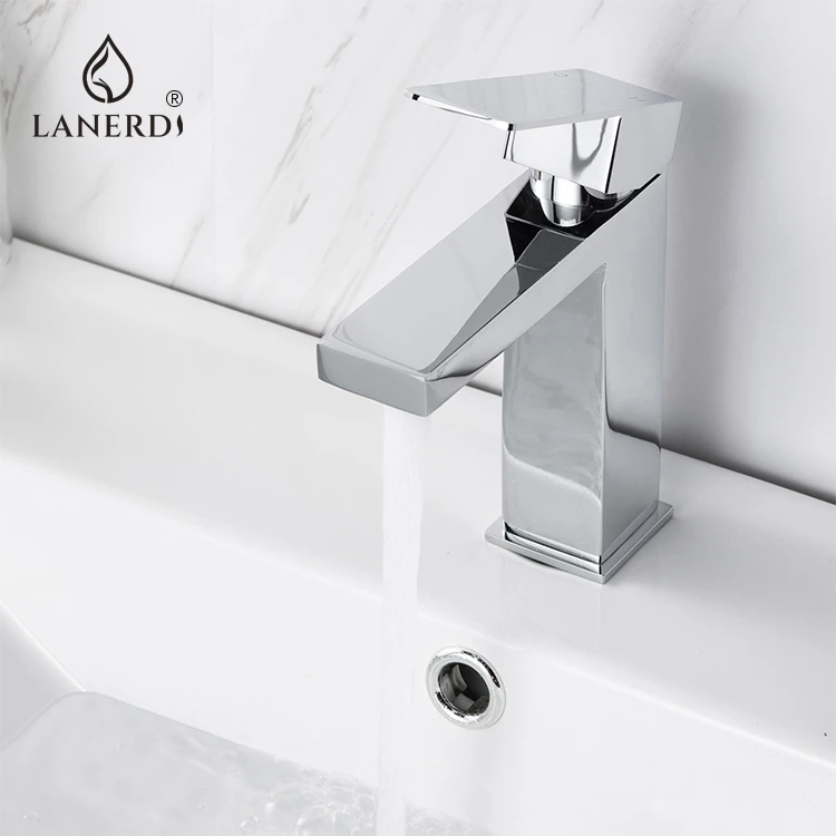 Modern cUPC Sanitary Wares Chrome Surface Single Hole Handle Bathroom Face Basin Sink Water Stainless Body Faucet Tap Taps Mixer