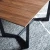 Import Modern dining table dining furniture high carbon steel solid wood walnut skin retractable dining table from China