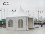 Movable fireproof outdoor trade show tent restaurant banquet marquee canvas tent