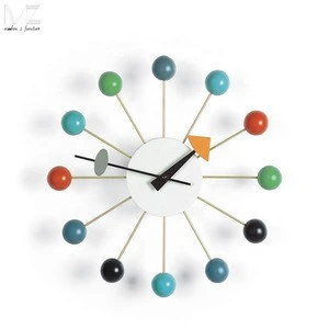 Multi Color Modern Decorative Wood Wall ball Clock