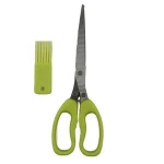 Multi-Function Home Kitchen Stainless Steel 5 Blade Scissor Set Herb Stripper Brush Shears Vegetable Herb Scissors
