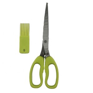 Multi-Function Home Kitchen Stainless Steel 5 Blade Scissor Set Herb Stripper Brush Shears Vegetable Herb Scissors