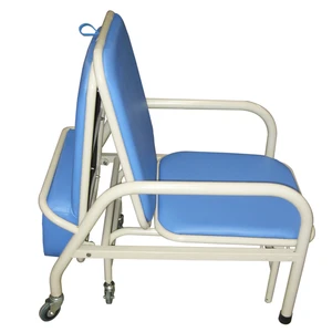 Multifunction carbon steel folding safety hospital bed chair