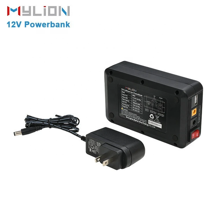 mylion 12v bank charger portable power,battery power banks,mp95 12v power bank with 18650 battery backup