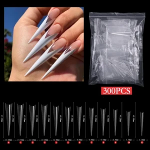 Nail film manufacturer low price nail tips stiletto extended ghost tip nail wholesale