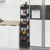 Narrow Home Kitchen Storage 5 Tiers Slim Home Kitchen Storage And Organizers Bathroom Storage Organizer With Wheels