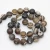 Import natural gemstone beads coffee line matt agate stone beads for fashion jewelry from China