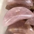 Import Natural rose quartz bowl moon shape singing bowls moon crystal craft healing gemstone energy stones from China