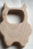 Natural wood baby teethers Toy Cat Wooden Teething Toy Animal shapes Teether OEM available