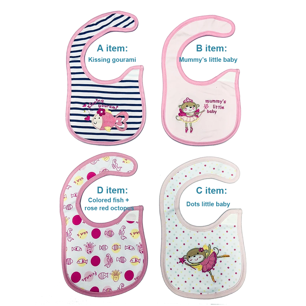 New arrival Catasy high quality cotton baby bandana bibs for drooling and teething