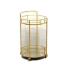 New Arrival Design Round Gold Luxury Hotel Bar Cart Serving Drink Trolley
