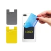 New Arrival ecofriendly fashion creative custom logo design 3M adhesive credit card holder silicone mobile phone card holder