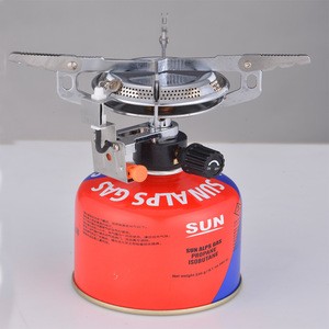 New arrival one-piece portable outdoor folding mini gas camping stove