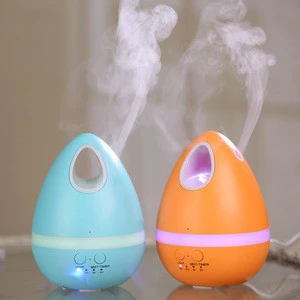 New creative eggs wood grain  mini humidifier 7color changing  200ml ultrasonic  battery operated aroma diffuser