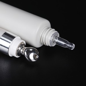 New Design Cosmetic Plastic Eye Cream Tube with Stainless Steel Roller Ball for Eye Cream Packaging Container PE Tube