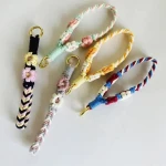 New Design Cute Colorful Keyring Weave Small Daisy Flora Lanyard Keychains Bag Accessories