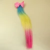 New design hair bows with colorized wig and alligator clip for girls popular hair accessories