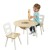 Import New Design Natural Wood White Round Children Kids Storage Table and Chair Set from China