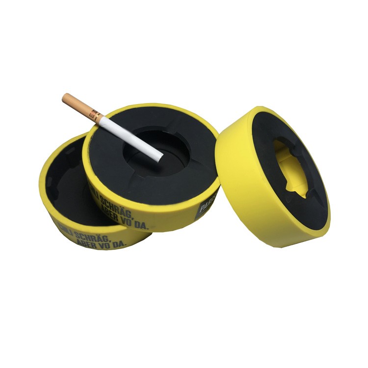 New invention round silicone custom ash tray novelty ashtrays with lids