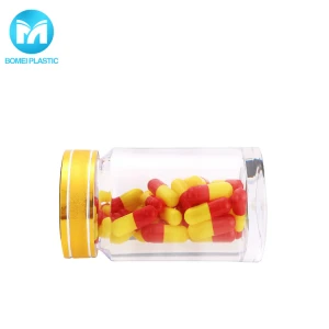 New product plastic round pill plastic container bottles with lid for capsule