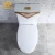 Import New products ceramics one piece siphon bathroom closet seats gold toilet bowl from China