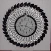 new shape crystal decorative wall clock modern