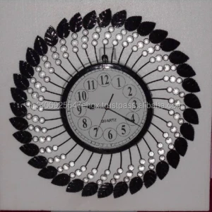new shape crystal decorative wall clock modern