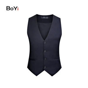 New Style Fashion Formal Solid Color Vest Designs For Men