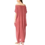 New Style Islamic Clothing Off Shoulder Women Simple Thobe Ethnic Clothing