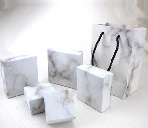 New style marble design various size jewelry box accept customize logo