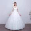 New V-neck Wedding Dresses Long Sleeves Bridal Gowns 2020 New Wedding Dress