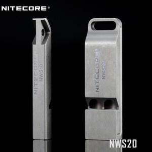 NITECORE NWS20 270db SOS Titanium Metal Security Safety Police Military Emergency survival whistle