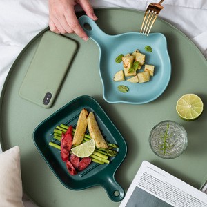 Nordic ceramic baking dishes plate set multi color for home dinner restaurant tableware