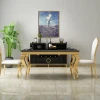 Nordic dining room furniture gold luxury marble dining table modern dining table set 6 seater