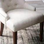 Nordic Wooden Dining Room Chairs Upholstered Restaurant Chair